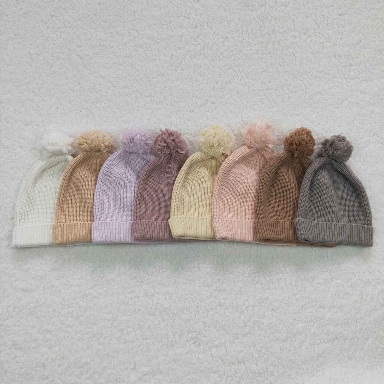 HA0003  White Knit Hat Cap