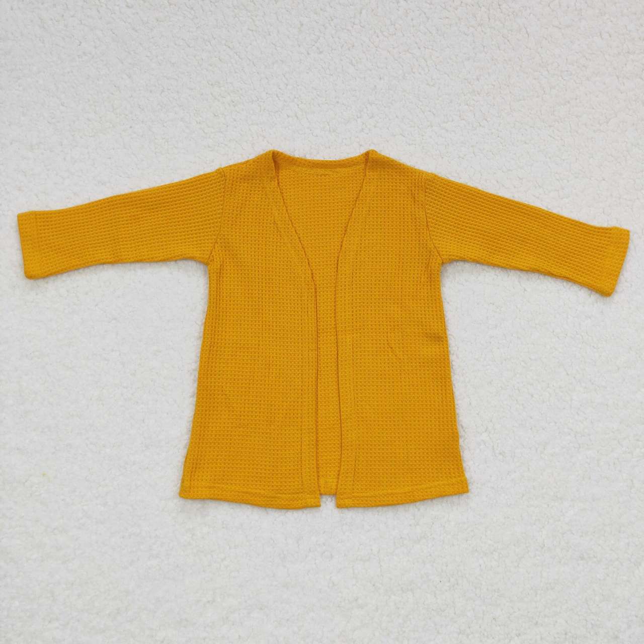 GT0246 Yellow Print Girls Long Sleeve Cardigan Sweater