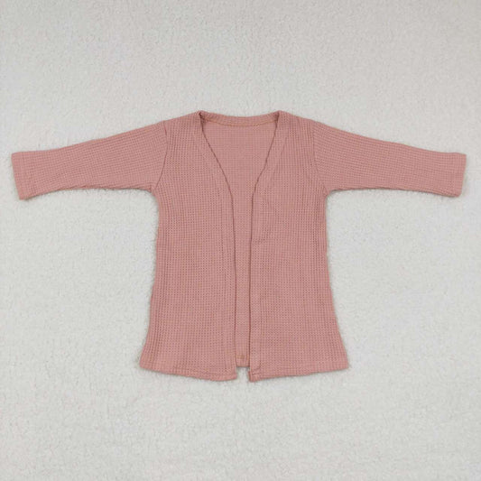 GT0248 Pink Print Girls Long Sleeve Cardigan Sweater