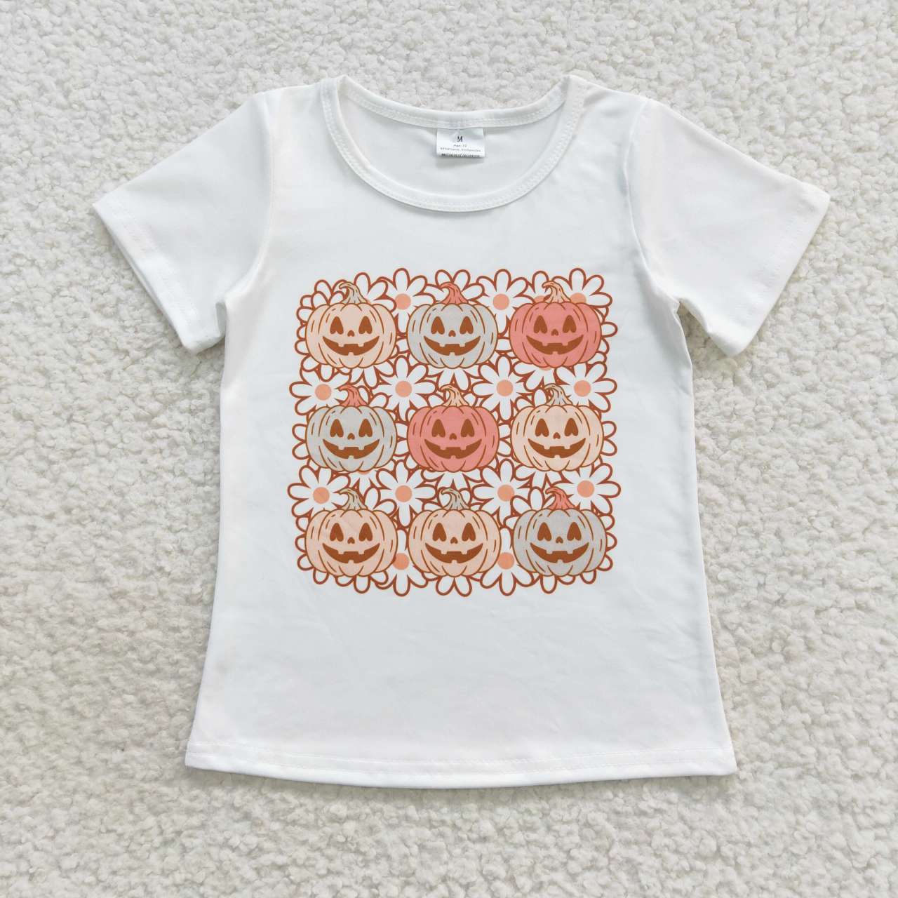 GT0290  Pumpkin Orange Girls Short Sleeve Top T-shirts