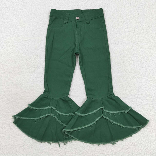 P0171 Green Girls Bell Pants Denim Jeans