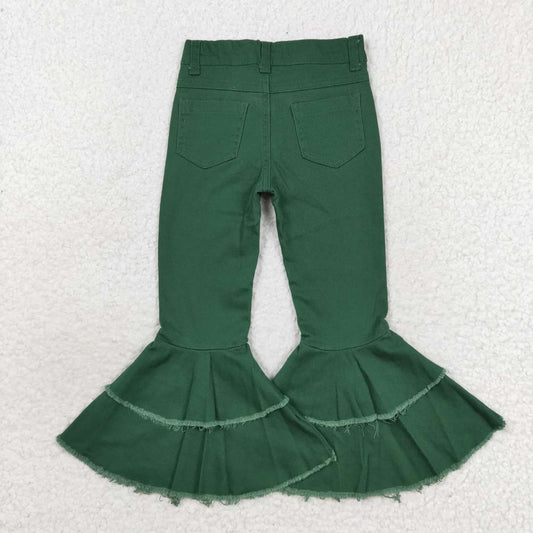 P0171 Green Girls Bell Pants Denim Jeans