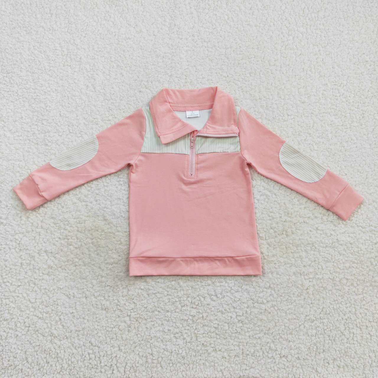 BT0288  Pink  Winter Boys Long Sleeve Top Collar T-Shirts