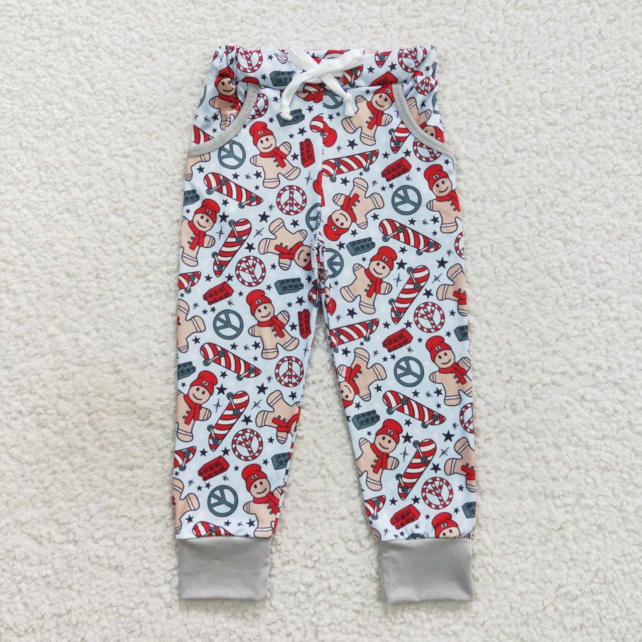 P0289 Christmas Gingerbread  Print Girls Long Pants