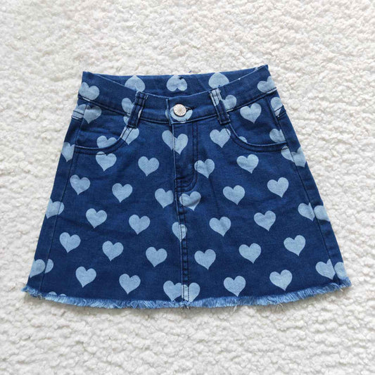 GLK0010  Blue Love Denim Jeans  Girls Dresses