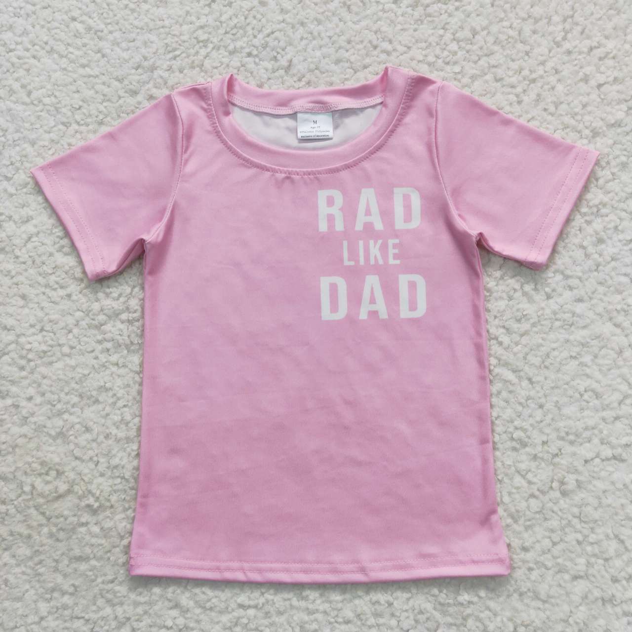 GT0309  Rad Like Dad  Pink  Girls Short Sleeve Top T-shirts