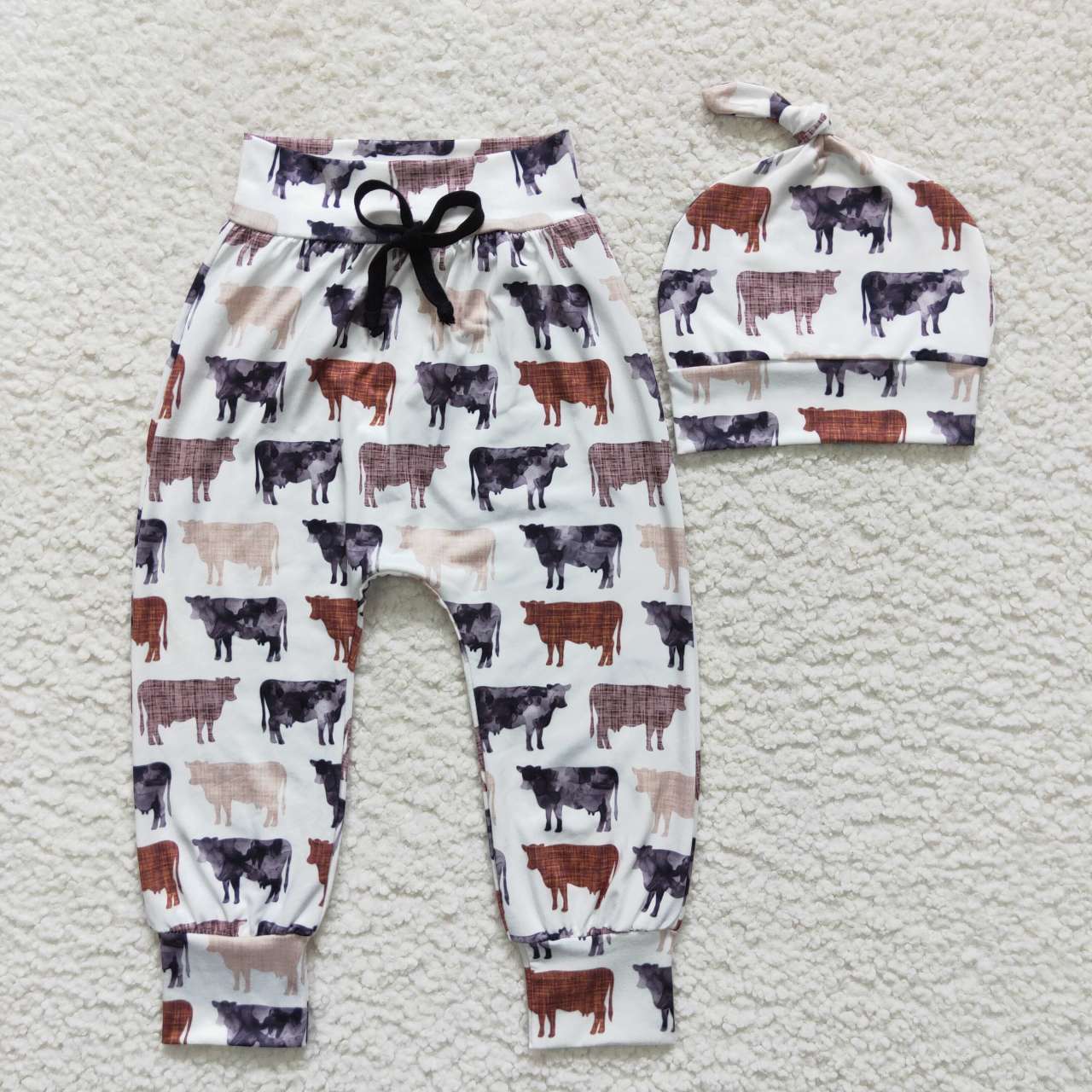 P0272 Cow Print Girls Long Pants