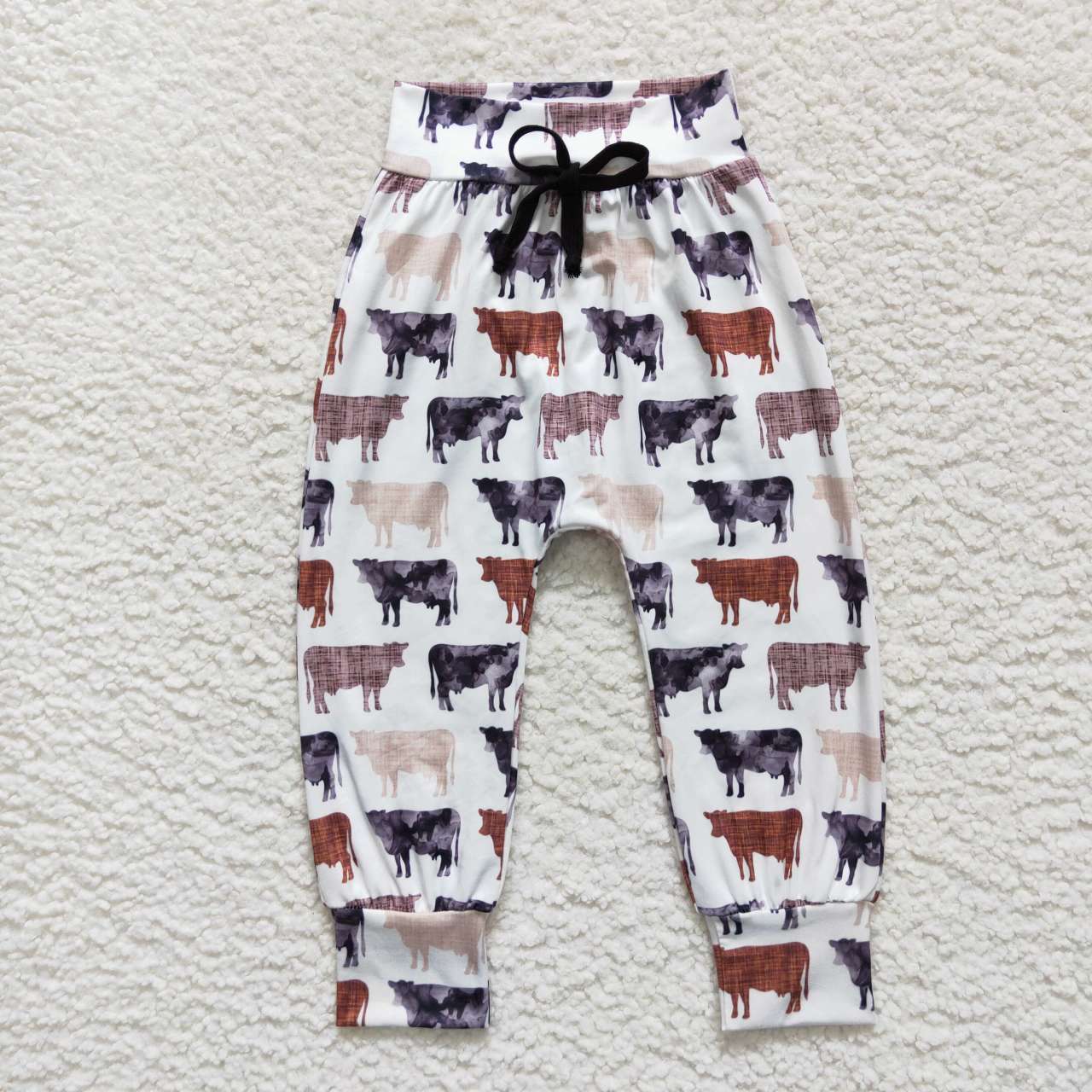 P0272 Cow Print Girls Long Pants