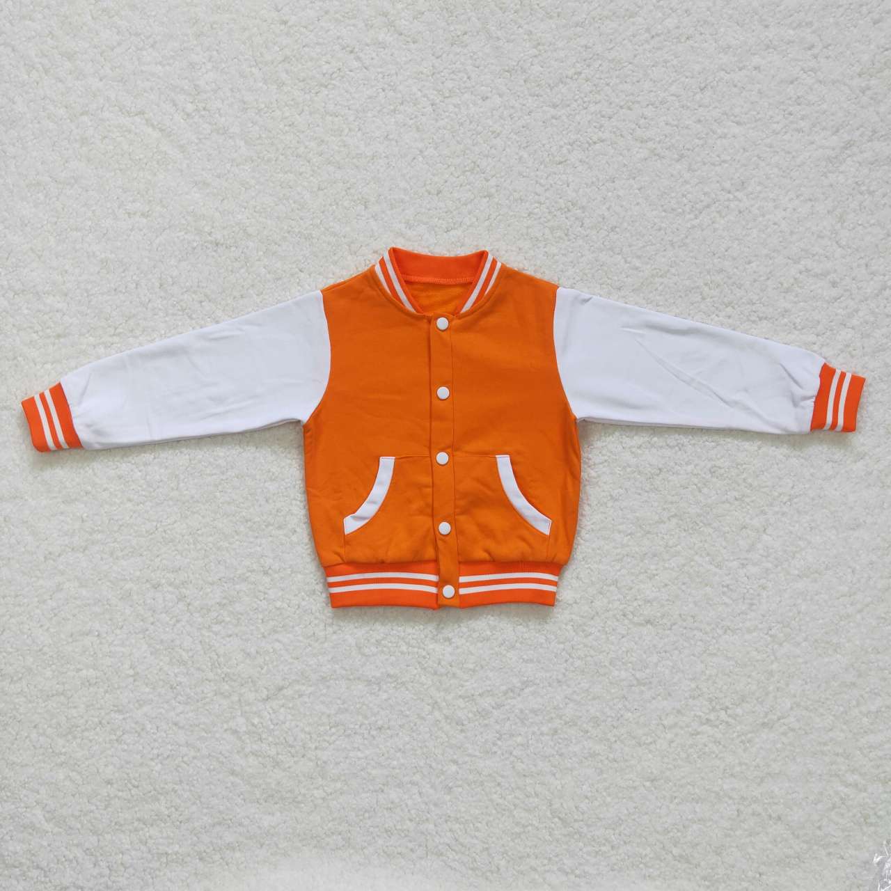 BT0268 Orange Girls Long Sleeve Jacket Top