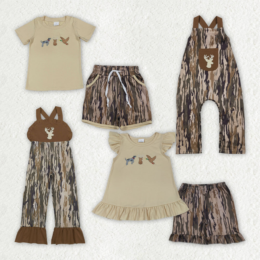 Sibling Matching Clothes Embroidered Hunting Khaki Sets 202605 RTS