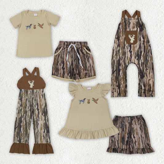 Sibling Matching Clothes Embroidered Hunting Khaki Sets 202605 RTS