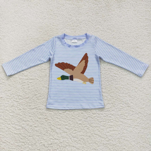 BT0365  Blue Duck Bird Boys Short Sleeve Top T-shirts