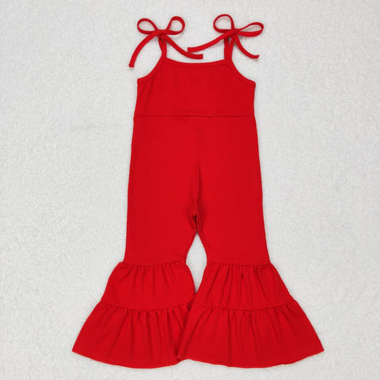 SR0450 Red Girls Sleeveless Jumpsuit