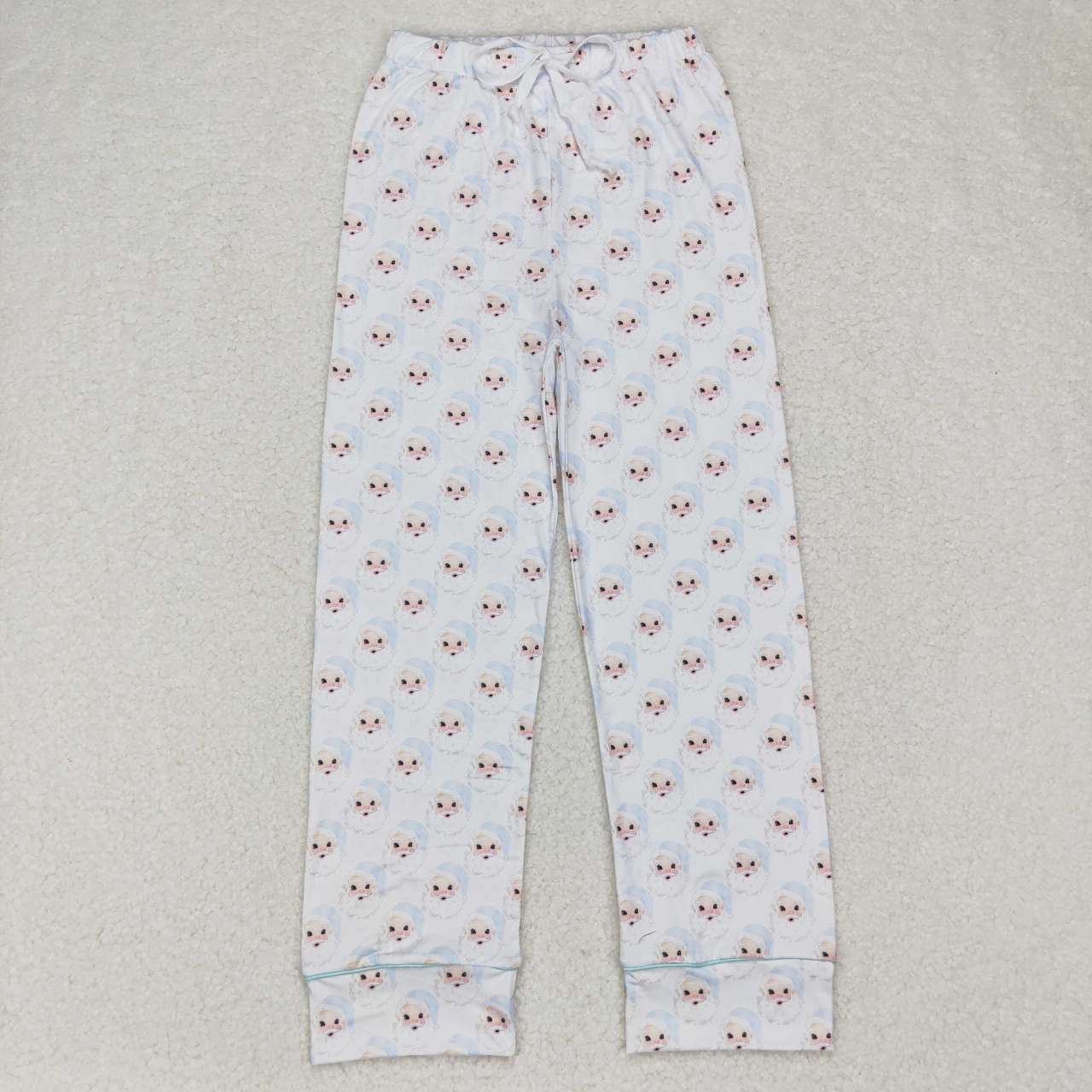 P0268  Adult Christmas Blue Santa Girls Bell Pants