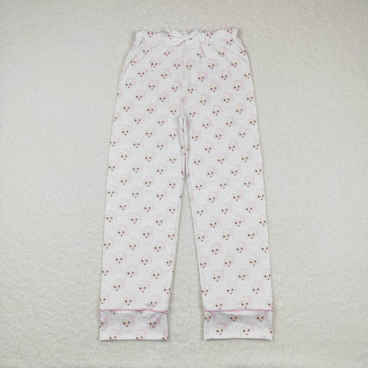 P0269  Adult Christmas Pink Santa Girls Bell Pants