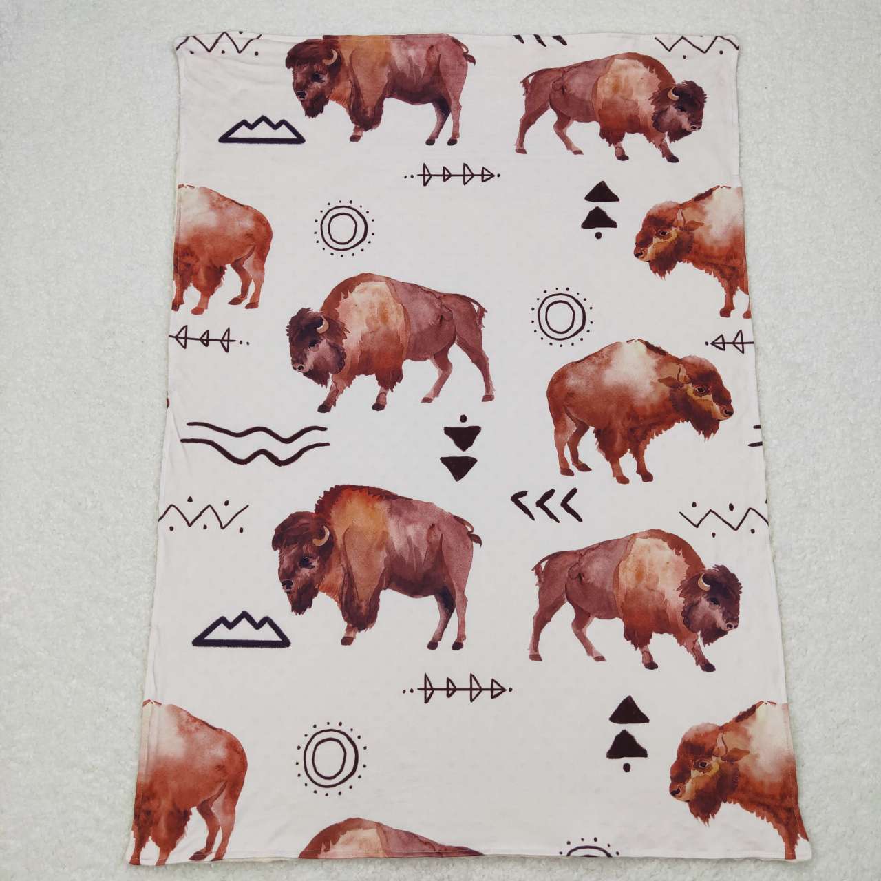 BL0068 Brown Cow Print Blanket