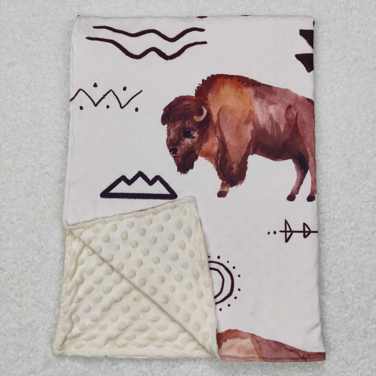 BL0068 Brown Cow Print Blanket