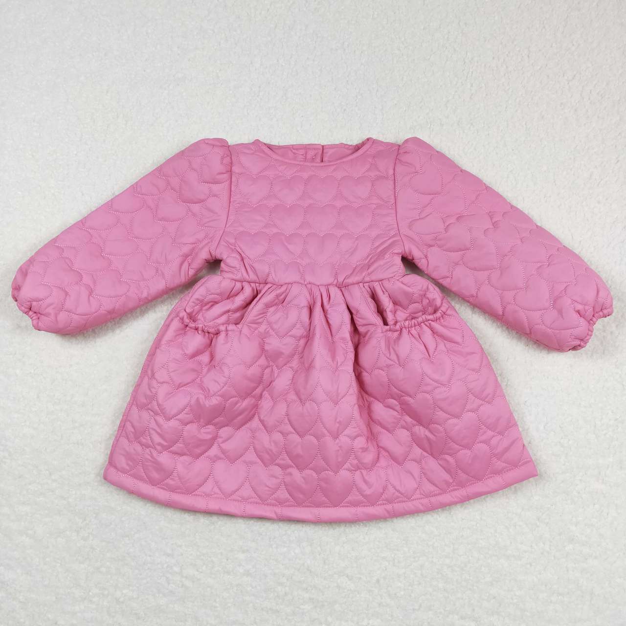 GLD0269  Pink Winber   Girls Long Sleeve Dresses