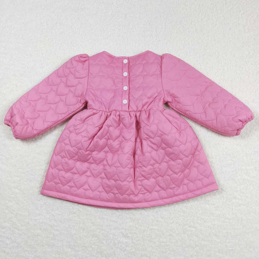 GLD0269  Pink Winber   Girls Long Sleeve Dresses