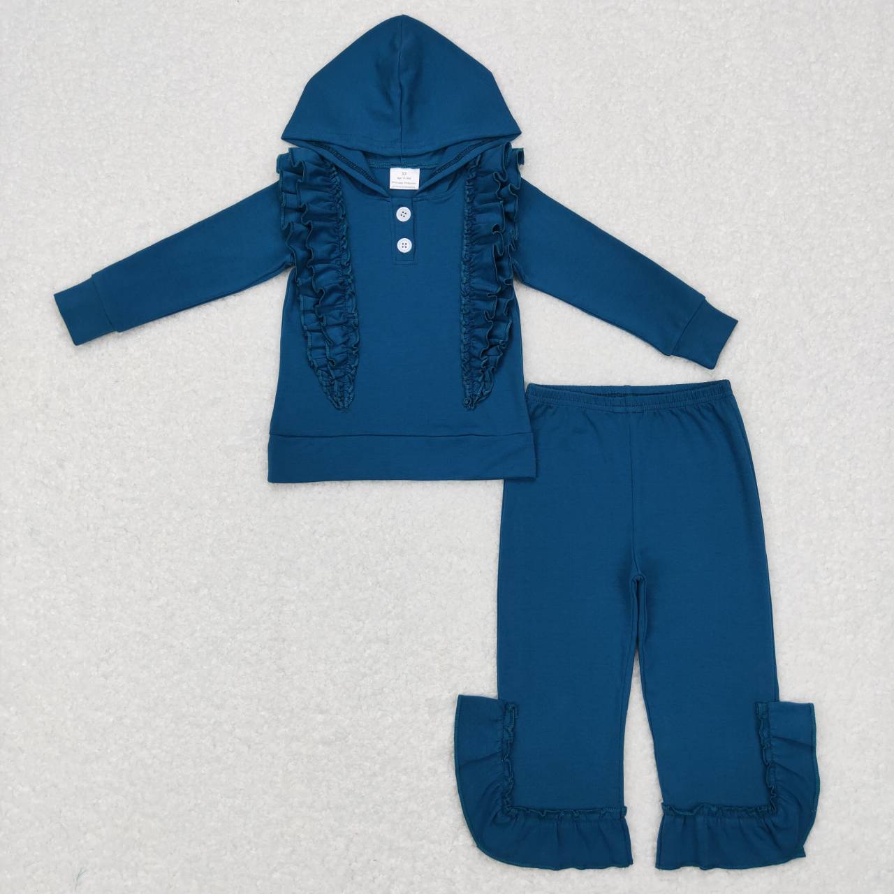 GLP0895  Blue Girls Long Sleeve Hoodies Outfits