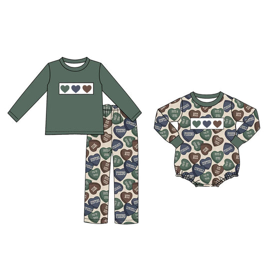 Preorder MOQ 5 pcs Each Style Valentine's Day Love Kids Matching Clothes