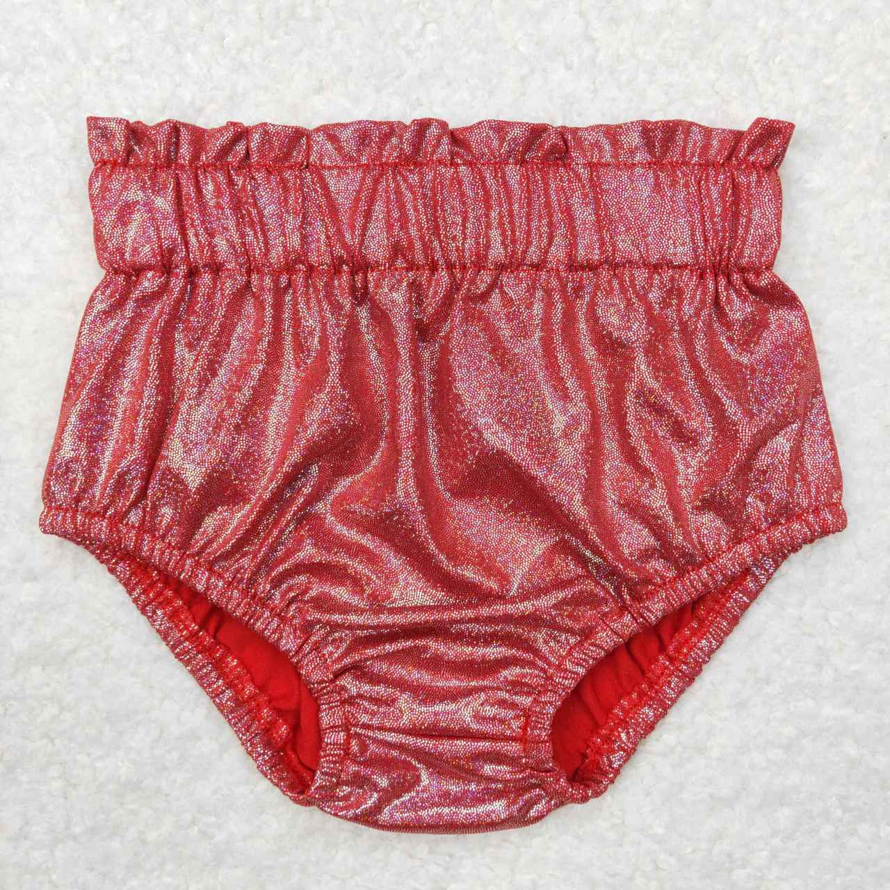 SS0114  Red Girls Bummies Shorts