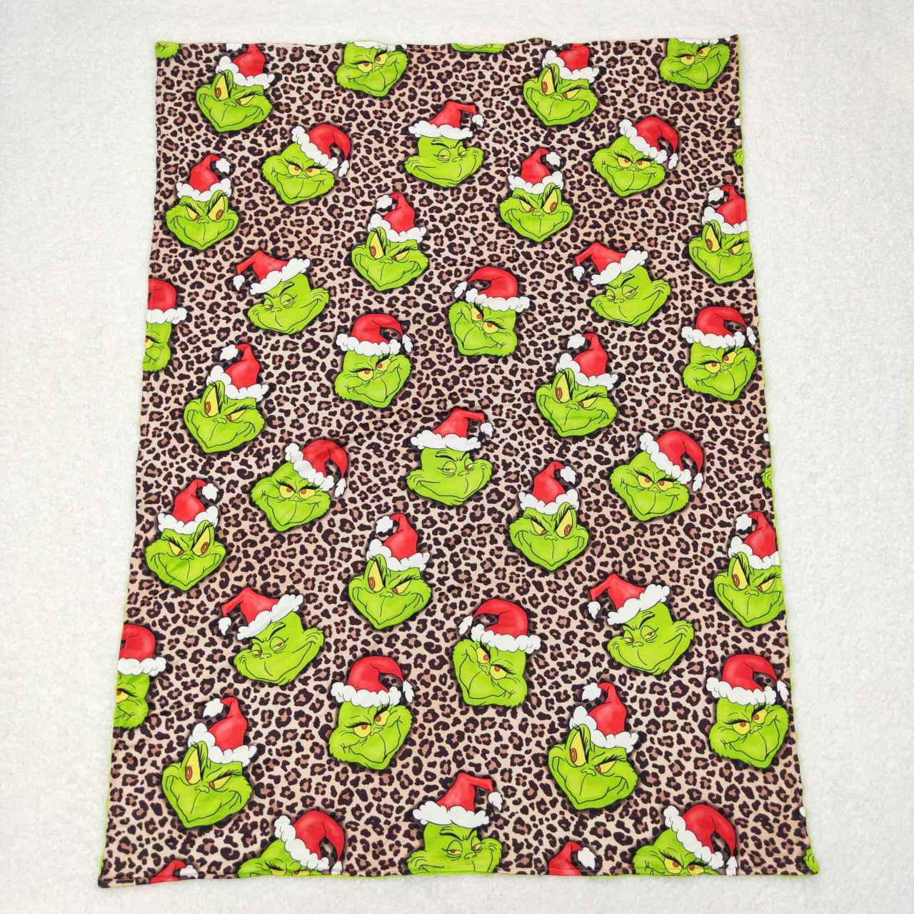 BL0090 christmas Green Red Print Blanket