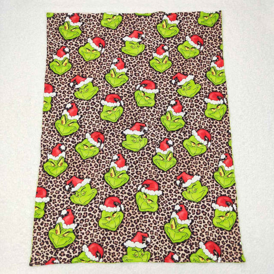 BL0090 christmas Green Red Print Blanket