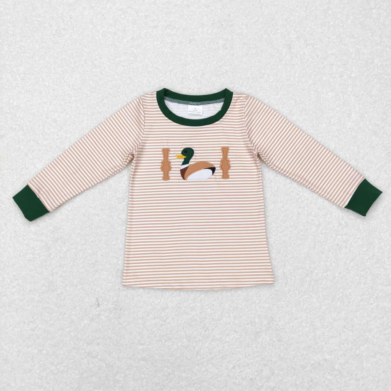 BT0418  Duck Embroidery Girls Long Sleeve Top T-shirts