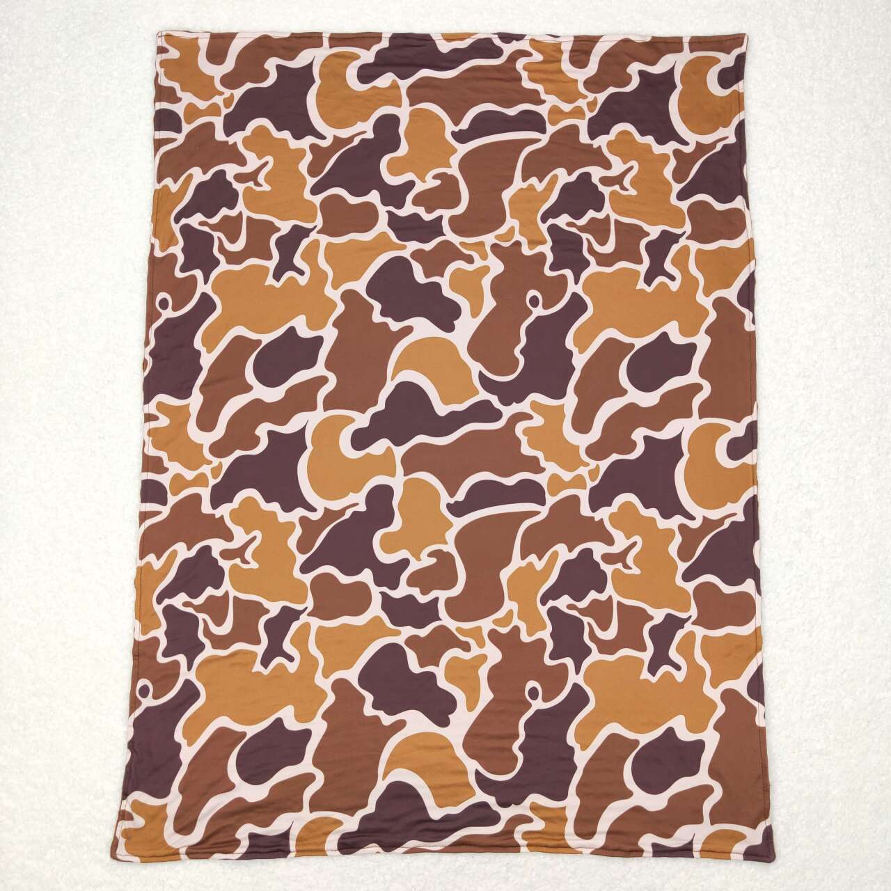 BL0109 Brown Leopard Camo Print Blanket