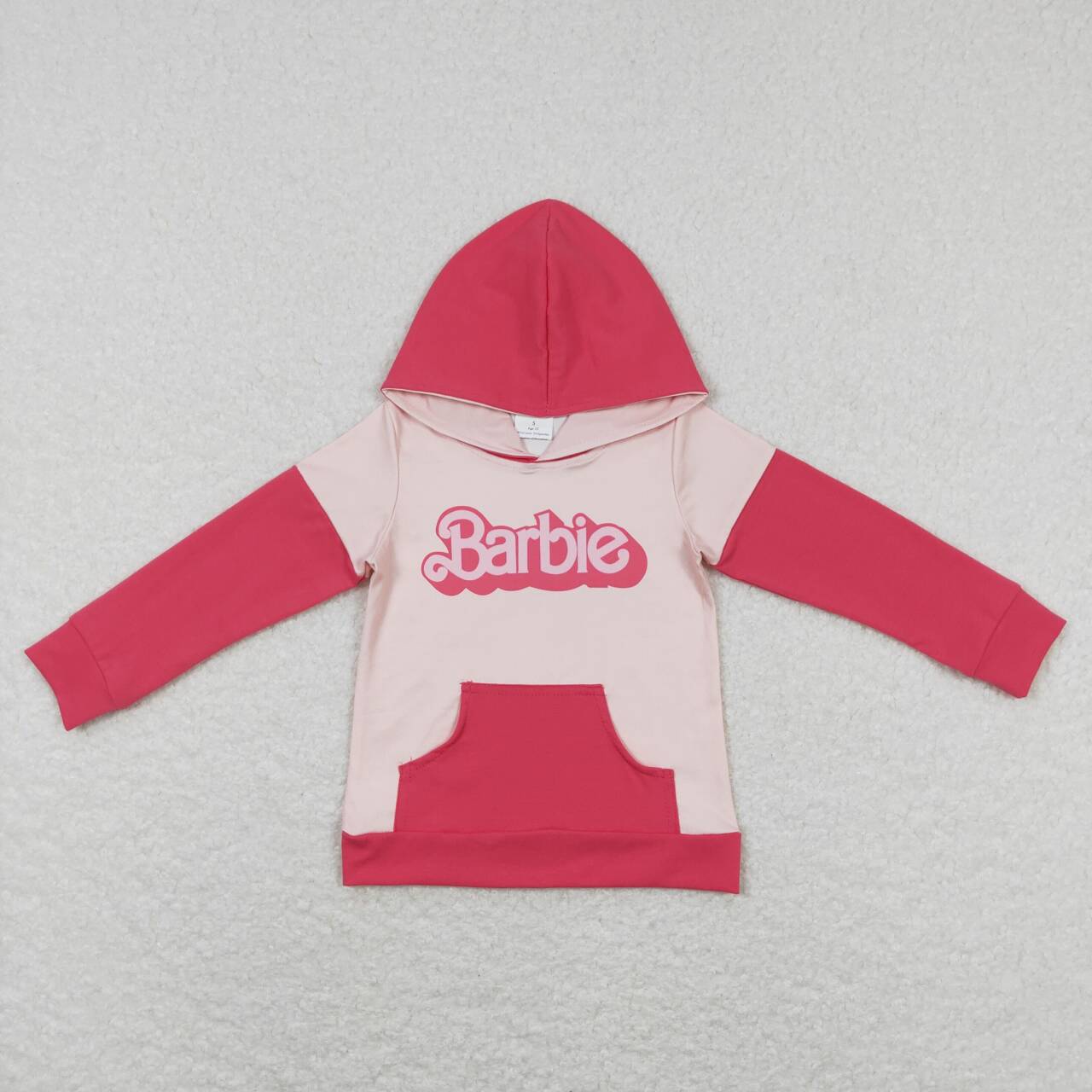 GT0400  Pink B Cartoon   Girls Long Sleeve Hoodies Top