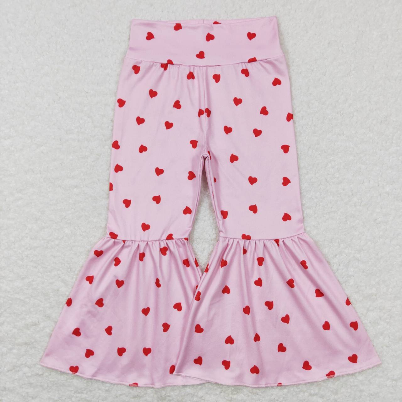 P0339 Valentine love  pink  Girls Long Pants