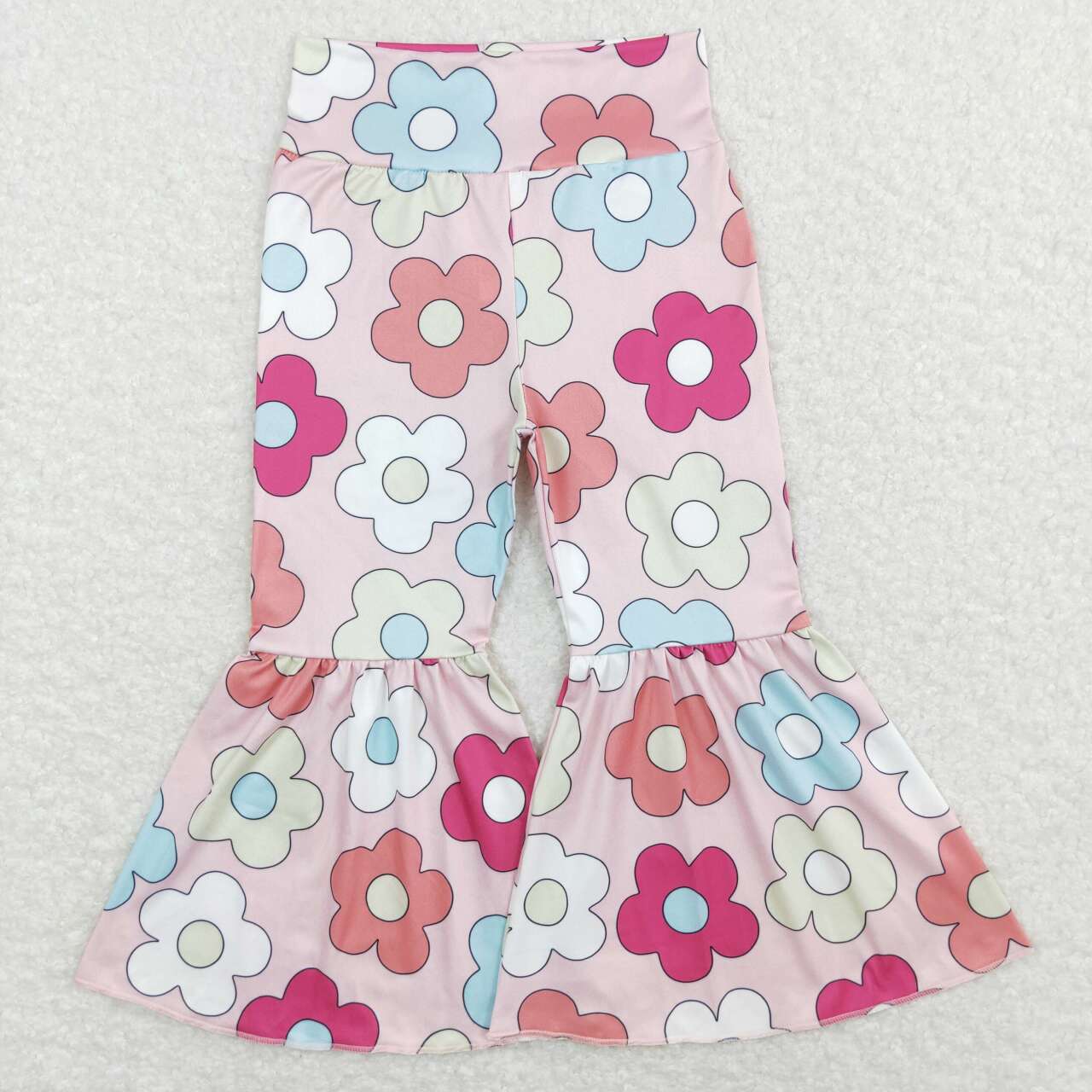 P0361  Pink Floral Girls Long Pants