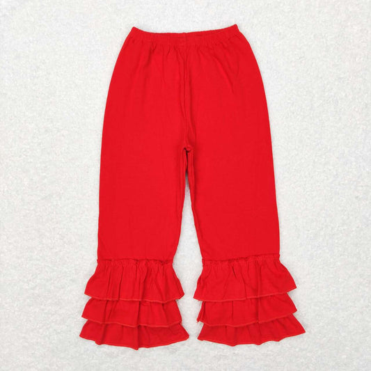 P0409 red Girls Long Pants