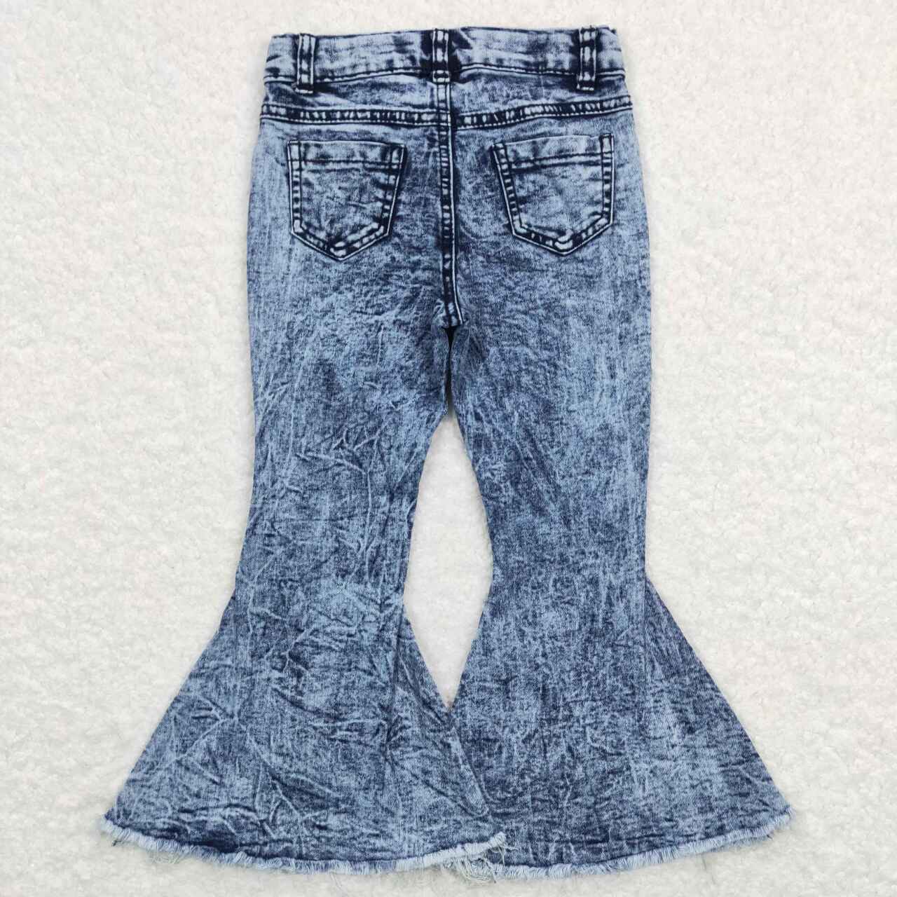 P0008 Blue Baby Girls Denim Jeans