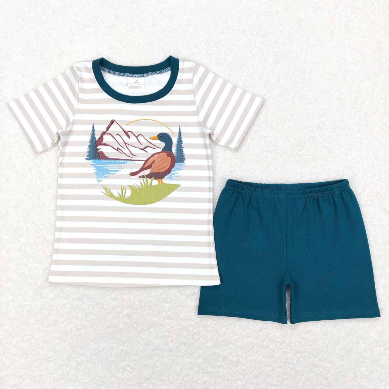 BSSO0307 Blue Duck Boys Short Sleeve Shorts Outfits