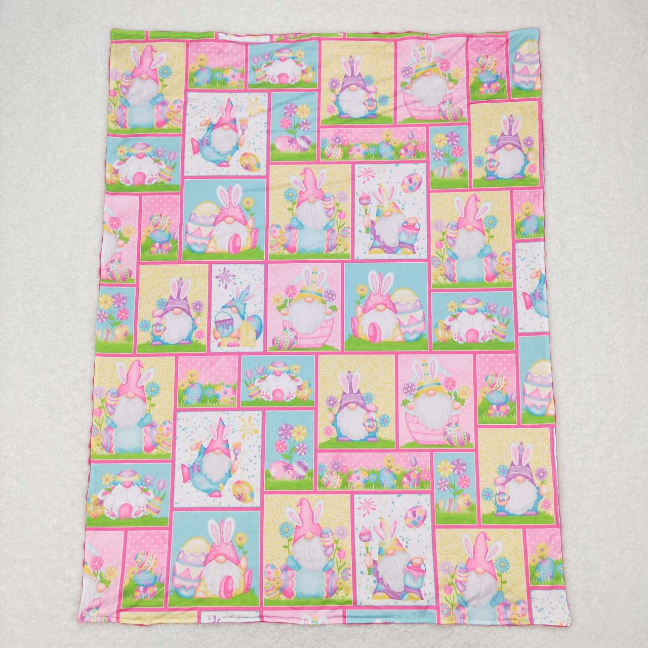 BL0094 Pink easter rabbit Print Blanket