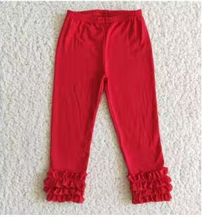 E2-27 Red  Girls Legging Long Pants