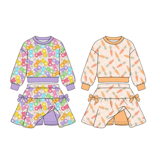Preorder MOQ 5 pcs Each Style Easter Bunny Carrots Kids Matching Clothes