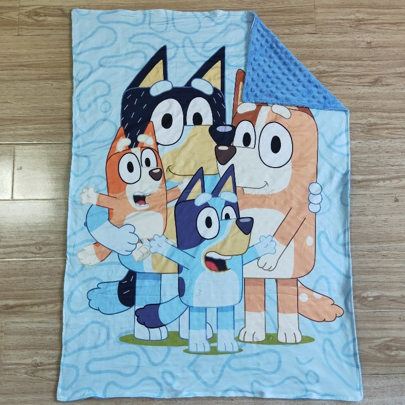 6 A19-1 Blue Cartoon Dog 29*43 Inches Blanket