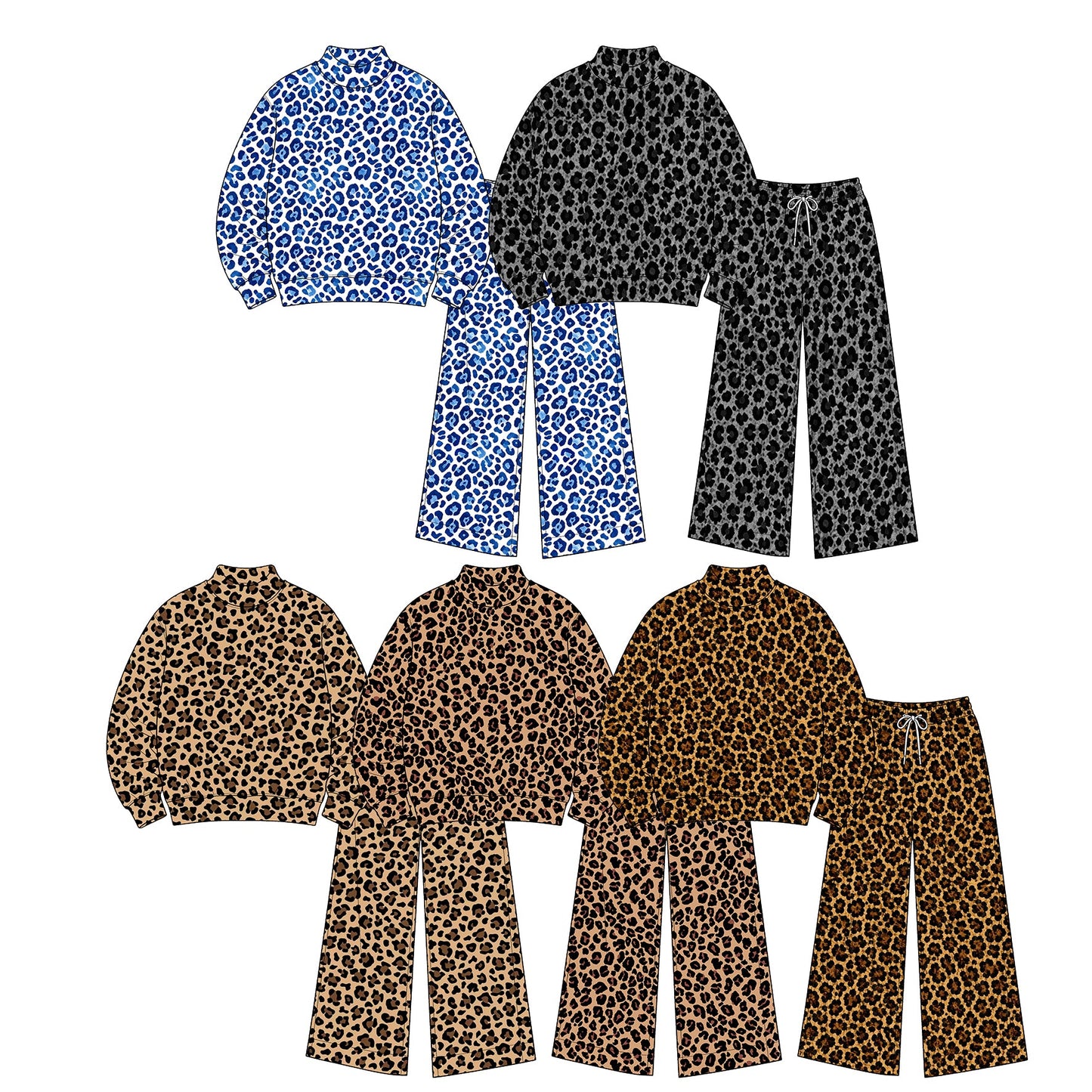 Preorder MOQ 5 pcs Each Style Fashion Leopard Middle Neckline Adult Women Yoga Set 202609