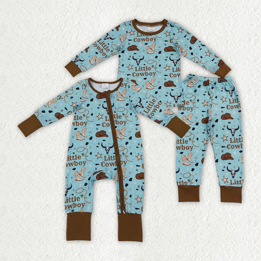 Western Little Cowboy Boys Pajamas Kids Matching Clothes