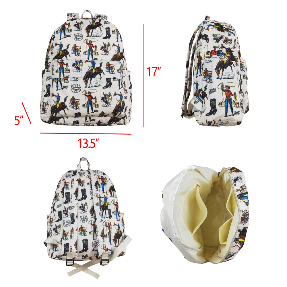 BA0142 Riding Cowboy beige backpack High quality