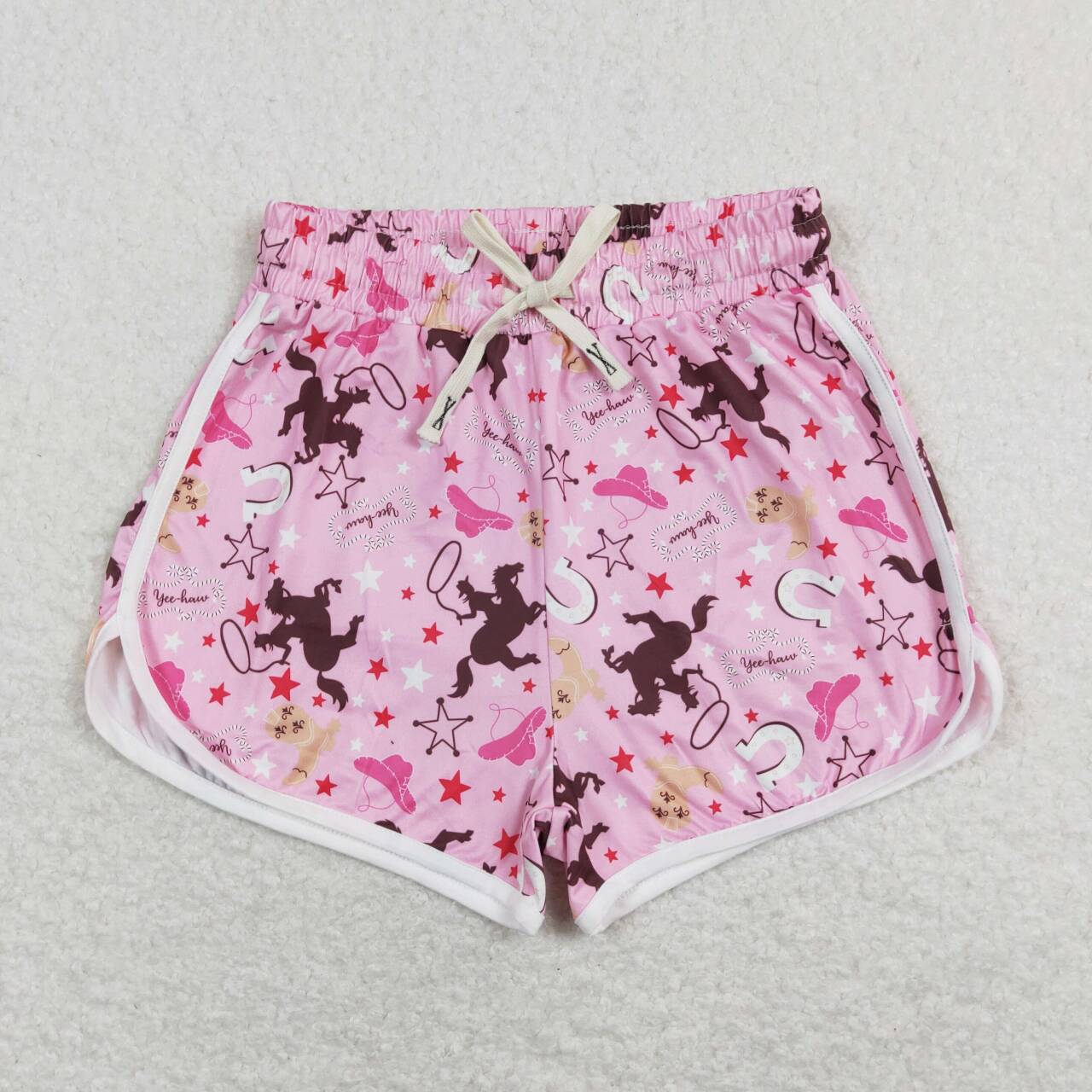 Adult SS0130 Pink Western Cow Boys Shorts Pants