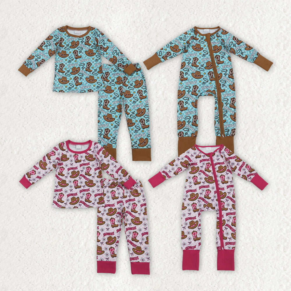 Sibling Matching Clothes Cowboy Long Sleeve Pajamas 202511 RTS
