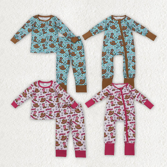 Sibling Matching Clothes Cowboy Long Sleeve Pajamas 202511 RTS