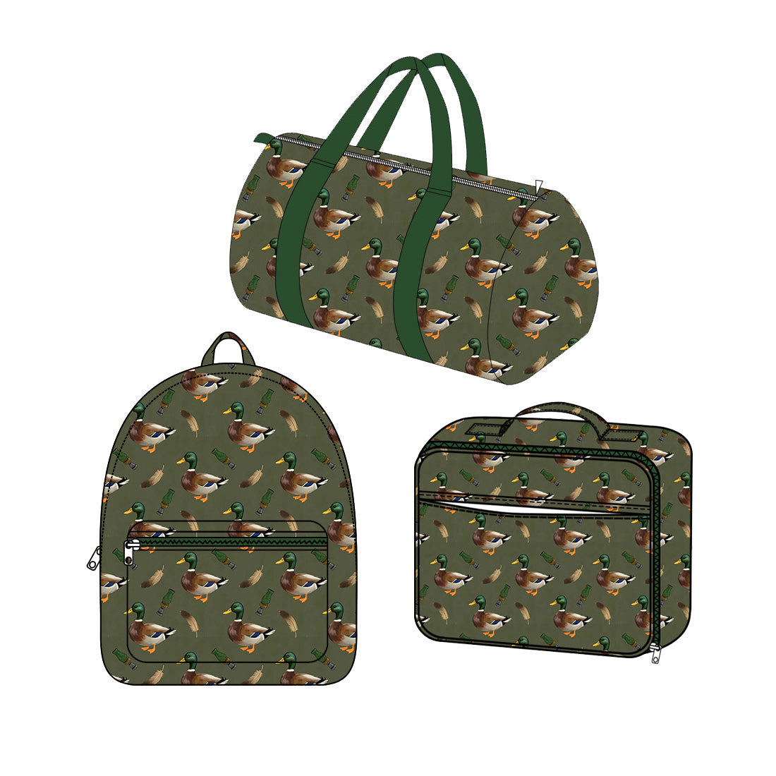 Preorder MOQ 5 pcs each Mallard Ducks Kids Matching Bags