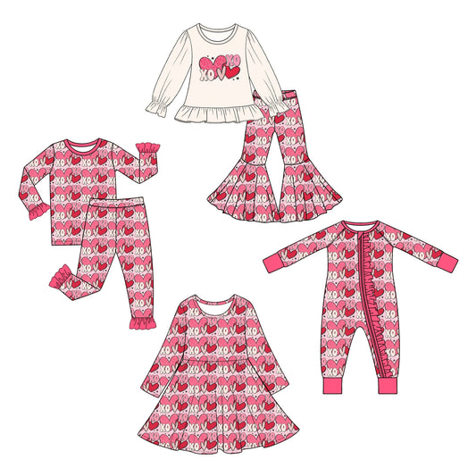 Preorder MOQ 5 pcs Each Style Valentine's Day Love Kids Matching Clothes