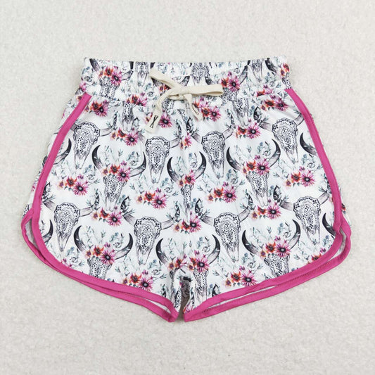 SS0122 Pink Western Cow   Boys Shorts Pants