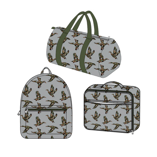 Preorder MOQ 5 pcs each Mallard Ducks Camo Gray Kids Matching Bags